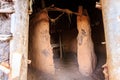 Bed in traditional, tribal hut of Kenyan people