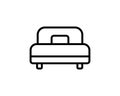 Bed vector icon, bedroom symbol. Modern, simple flat vector illustration for web site or mobile app