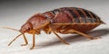 Bedbug. Close up of Cimex hemipterus - bed bug. Macro photography of a bedbug Royalty Free Stock Photo