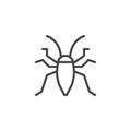 Bedbug insect line icon