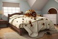 Bedbug colony on the mattress