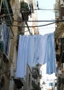 bedclothes hanging in Naples