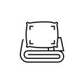 Bedding icon. Blanket and pillow vector illustration.