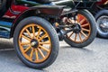 Bedford, Bedfordshire, UK. June 2 2019. Festival of Motoring, fragment of a Vintage Ford Model T Touring 1914