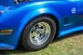 Bedford, Bedfordshire, UK. June 2 2019. Fragment of a Chevrolet Corvette, colloquially known as the Vette or Chevy Corvette Royalty Free Stock Photo