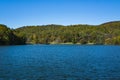 Fall View of Abbott Lake at the Peaks of Otter Royalty Free Stock Photo