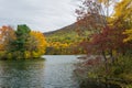 Autumn View of Sharp Top Mountain and Abbott Lake Royalty Free Stock Photo