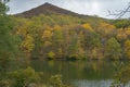 Beautiful Autumn View of Abbott Lake and Sharp Top Royalty Free Stock Photo