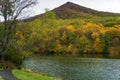 Beautiful Autumn View of Abbott Lake and Sharp Top Royalty Free Stock Photo