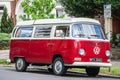 Bedford,England,May 19,2019. VW retro bus camper parked on road