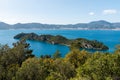 Bedir Adasi island located next to larger Cennet Adasi island near Marmaris town in Turkey