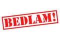 BEDLAM! Rubber Stamp Royalty Free Stock Photo