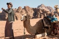 Bedouin Camel Caravan Royalty Free Stock Photo