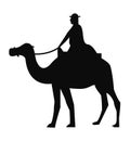 bedouin in camel silhouette