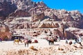 Bedouin camp on Street of Facades, Petra, Jordan