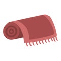 Bedouin carpet roll icon cartoon vector. Camp desert Royalty Free Stock Photo