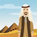 Bedouin man in the desert Royalty Free Stock Photo