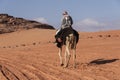 Bedouin nomads camp with camels Royalty Free Stock Photo