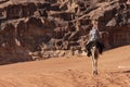 Bedouin nomads camp with camels