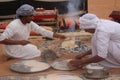 Bedouin Prepare Bread at a Desert Camp in Wahiba Sands in Oman