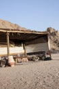 Bedouin tent in the egyptian dessert Royalty Free Stock Photo