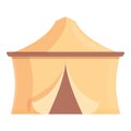 Bedouin tent icon cartoon vector. Camp desert