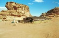 Bedouin tent, Wadi Rum, Jordan Royalty Free Stock Photo