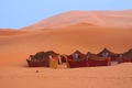 Daily life, Bedouin tents in the Sahara desert, Africa Royalty Free Stock Photo