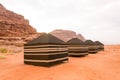 Bedouin tents, Wadi Rum desert, Jordan Royalty Free Stock Photo