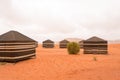 Bedouin tents, Wadi Rum desert, Jordan Royalty Free Stock Photo