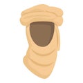 Bedouin turban scarf icon cartoon vector. Ethnic house