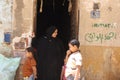 Bedouin woman in town, giza egypt