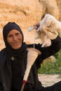 Bedouin woman weaving