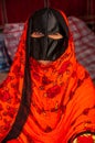 Bedouin women wearing colorful Omani dress Royalty Free Stock Photo