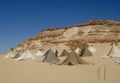 Bedouine tents in the desert Royalty Free Stock Photo