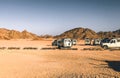 A bedouine village in Sahara desert Royalty Free Stock Photo