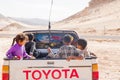 Bedouins children in Jeep in desert, Egypt, Sinai desert