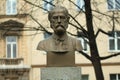 Bedrich Smetana face statue in park