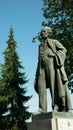 PROSTEJOV, CZECH REPUBLIC, MARCH 26, 2020: Bedrich Smetana statue sculpture monument stone landmark bronze public figure