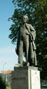 PROSTEJOV, CZECH REPUBLIC, JUNE 26, 2020: Bedrich Smetana statue sculpture monument stone landmark bronze public figure