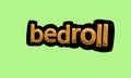 bedroll writing vector design on a green background Royalty Free Stock Photo