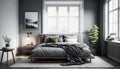 Bedroom adorned with houseplants, decor, bright walls and background