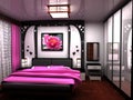 Bedroom. A beautiful interior of a room. Royalty Free Stock Photo