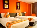 Bedroom bright orange