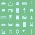 Bedroom color icons on green background