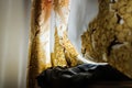 Bedroom Curtain Details In Home Environment Royalty Free Stock Photo