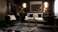 Bedroom decor, home interior design . Art Deco Glam style Royalty Free Stock Photo
