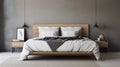 Bedroom decor, home interior design . Modern Minimalist style Royalty Free Stock Photo