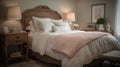 Bedroom decor, home interior design . Traditional French Country style