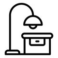 Bedroom desktop lamp icon, outline style